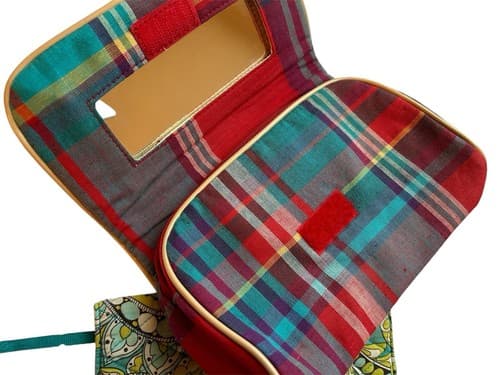 Cotton Pouch Makeup Bag Set Vera Bradley Ralph Lauren Mirror Multi Purpose - Thumbnail 5
