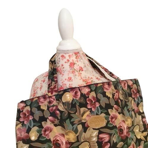 Vintage Sasson Large Floral Tote 1990’s Grunge Boho Prairie Peasant Slouch Bag - Thumbnail 5