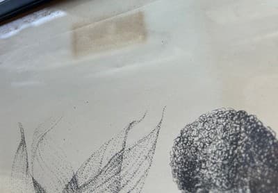 Vintage 1970’s Ink Drawing Framed African American Beauties Risqué Mermaid - Thumbnail 6