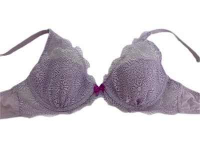 34B LA VIE EN ROSE Lavender Purple Coquette Fairycore Lace Lingerie Bra Pink Bow - Thumbnail 5