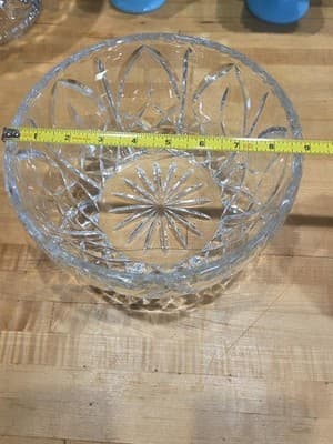 Vintage Godinger Dublin Crystal 9 Inch Salad Serving Bowl Cut Glass 1990s - Thumbnail 6
