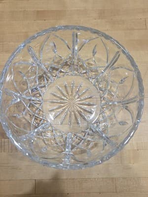 Vintage Godinger Dublin Crystal 9 Inch Salad Serving Bowl Cut Glass 1990s - Thumbnail 2