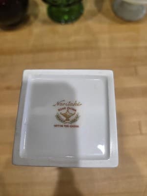 Vintage Noritake Bone China 9.5" Square Floral Vase Nippon Toki Kaisha - Thumbnail 2