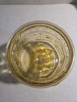 Vintage 1930s Federal Glass Madrid Amber Cookie Jar Base Only Read Description - Thumbnail 2