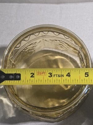 Vintage 1930s Federal Glass Madrid Amber Cookie Jar Base Only Read Description - Thumbnail 5