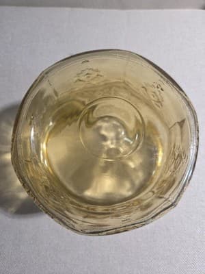 Vintage 1930s Federal Glass Madrid Amber Cookie Jar Base Only Read Description - Thumbnail 3