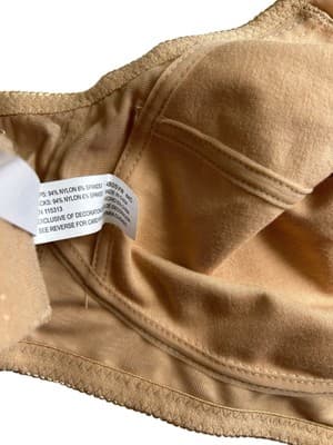 24/7 Comfort NWT New Bra 44C Shiny Beige Bra Bralette Wireless No Wire Lingerie - Thumbnail 6