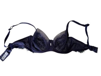Stunning Blue & Teal Scalloped Romantic Lace Wacoal Bra 34C Lingerie Coquette - Thumbnail 3