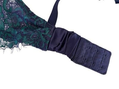 Stunning Blue & Teal Scalloped Romantic Lace Wacoal Bra 34C Lingerie Coquette - Thumbnail 4