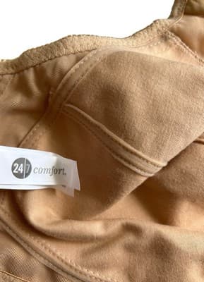 24/7 Comfort NWT New Bra 44C Shiny Beige Bra Bralette Wireless No Wire Lingerie - Thumbnail 5