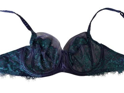 Stunning Blue & Teal Scalloped Romantic Lace Wacoal Bra 34C Lingerie Coquette - Thumbnail 5