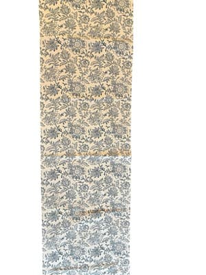 April Cornell 100% Cotton Teal Green Table Runner Beige Cream Modern Farmhouse - Thumbnail 3