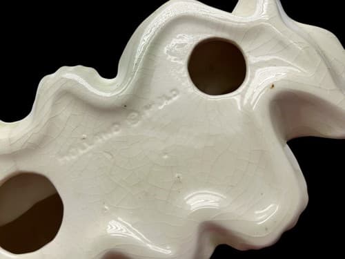 Vintage Holland Mold Christmas Candle Holder Set 2 Holiday Star & Bow Cottage - Thumbnail 3