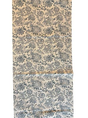 April Cornell 100% Cotton Teal Green Table Runner Beige Cream Modern Farmhouse - Thumbnail 6