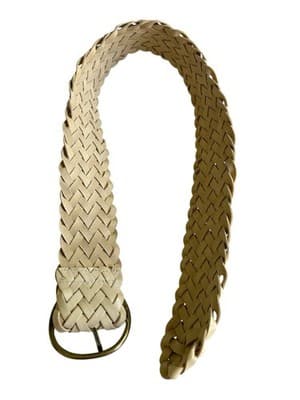 Vintage Y2K Cream Extra Wide Braided Slouch Grunge Belt Boho Prairie Peasant - Thumbnail 6