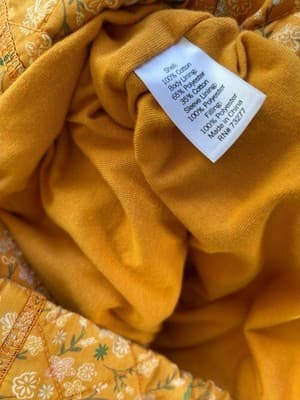 100% Cotton Quilted Women’s Jacket Floral Gold Yellow Spring Summer Cottagecore - Thumbnail 7