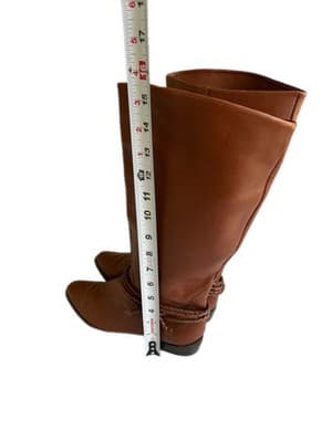 Vintage Brown Leather Equestrian Boots Women’s 8.5 Boho Prairie Slouch Coachella - Thumbnail 3