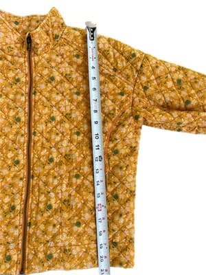 100% Cotton Quilted Women’s Jacket Floral Gold Yellow Spring Summer Cottagecore - Thumbnail 5