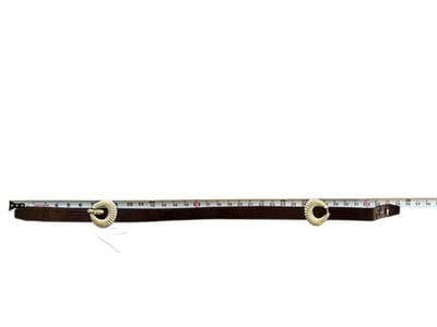 Vintage Dotty Smith GENUINE LIZARD Brown Belt Leather Boho Silver Buckle - Thumbnail 7