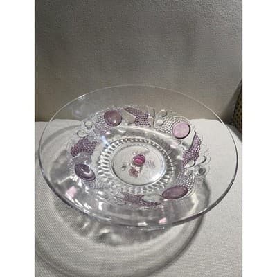 VTG Westmoreland Della Robbia Flashed Glass 12" Belled Bowl Fruit Centerpiece - Thumbnail 3