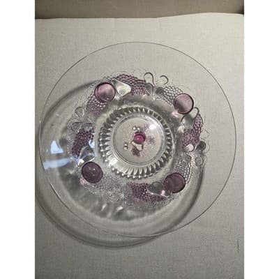 VTG Westmoreland Della Robbia Flashed Glass 12" Belled Bowl Fruit Centerpiece - Thumbnail 4