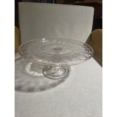 Vintage Princess House Fantasia Pedestal Cake Stand Plate 10" Manganese Glow - Thumbnail 2