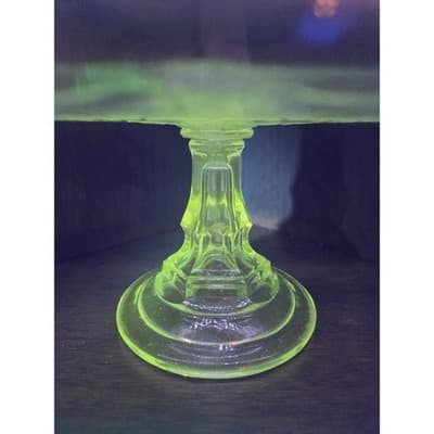 Vintage Princess House Fantasia Pedestal Cake Stand Plate 10" Manganese Glow - Thumbnail 7