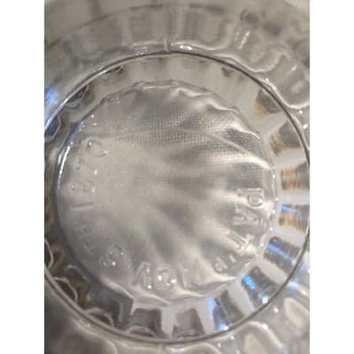 Antique EAPG Clear Glass Serving Bowl Patented Nov 8 1870 Scalloped Ribbed 8" - Thumbnail 3
