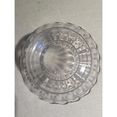 Antique EAPG Clear Glass Serving Bowl Patented Nov 8 1870 Scalloped Ribbed 8" - Thumbnail 4