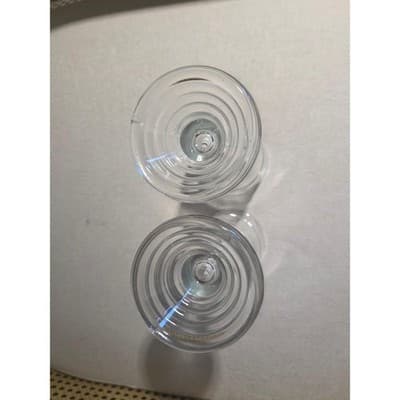 Vintage Anchor Hocking Manhattan Clear Footed Milkshake Parfait Glasses - Pair - Thumbnail 4