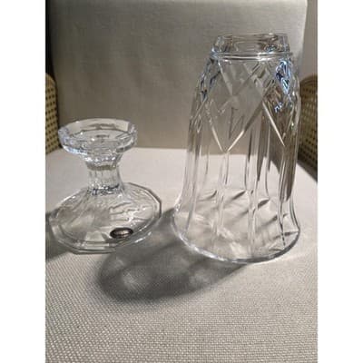 The American Crystal Collection 12" Crystal Hurricane Candle Holder Vase - Thumbnail 2