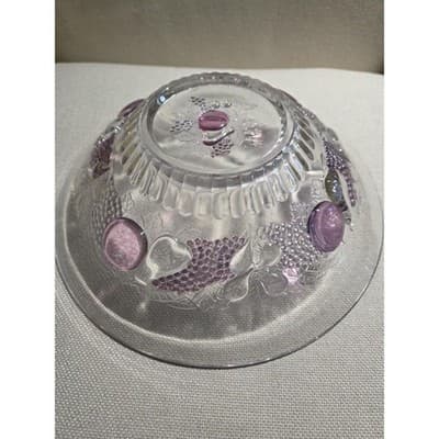 VTG Westmoreland Della Robbia Flashed Glass 12" Belled Bowl Fruit Centerpiece - Thumbnail 6