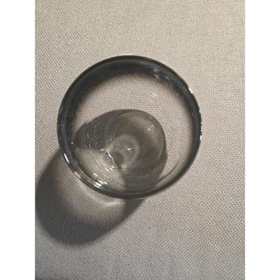Vintage Silver Fade Roly Poly Glasses Embossed Grape Caddy Set of 8 MCM Barware - Thumbnail 5