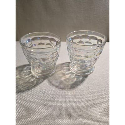 Vintage Federal Glass Colonial Iridescent Highball & Tumbler Set of 4 MCM - Thumbnail 4