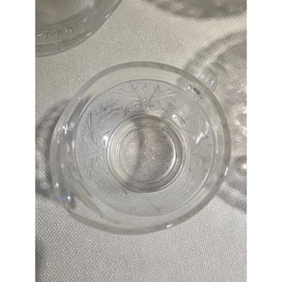8pc Total Vintage Anchor Hocking Sandwich Clear Glass 3 Bowls Sugar Butter Lids - Thumbnail 5