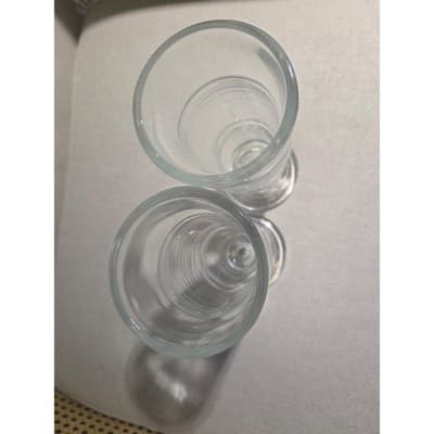 Vintage Anchor Hocking Manhattan Clear Footed Milkshake Parfait Glasses - Pair - Thumbnail 3