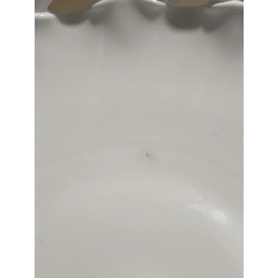 Vintage Pitman Dreitzer Milk Glass Old Colony Pedestal Bowl – Lacy Edge 1960s - Thumbnail 6