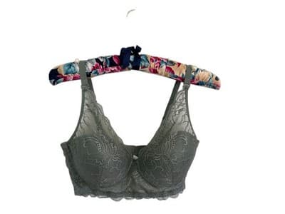 MAIDENFORM SAGE GREEN 36C BOHO SCALLOPED LACE BRA BRALETTE WIRELESS WIRE FREE - Thumbnail 3