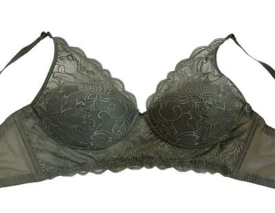 MAIDENFORM SAGE GREEN 36C BOHO SCALLOPED LACE BRA BRALETTE WIRELESS WIRE FREE - Thumbnail 7