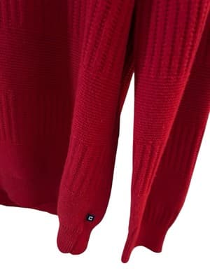Chaps Red Cotton Men’s Pullover Half Zip Sweater Large Ralph Lauren Christmas - Thumbnail 3