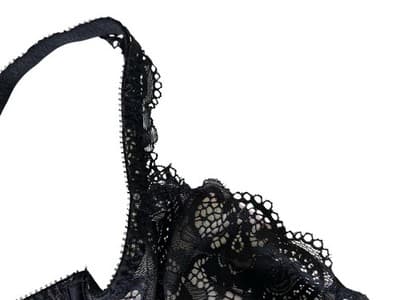 Stunning Victorias Secret Scalloped Black Lace Bra Pink Lining 34DD Volup Sexy - Thumbnail 3