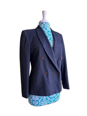 Vintage Women’s Jacket By Glen Aire Paisley Lining Double Breasted 1980’s Blazer - Thumbnail 10
