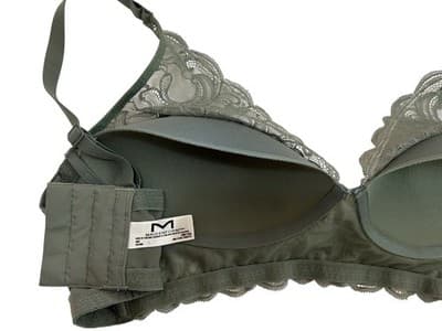 MAIDENFORM SAGE GREEN 36C BOHO SCALLOPED LACE BRA BRALETTE WIRELESS WIRE FREE - Thumbnail 4
