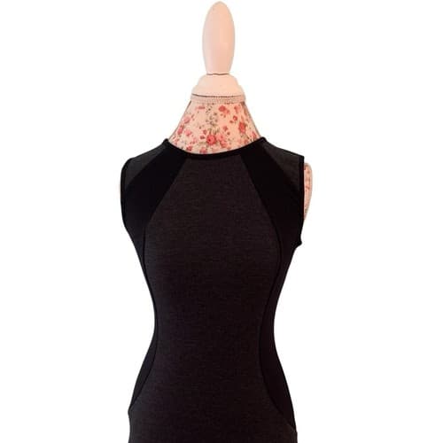 Michael Kors Black And Gray Dress 4 Logo Zipper Sheath Elegant Sexy Classic - Thumbnail 2