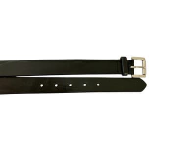 Vintage Eddie Bauer Thick Italian Leather Solid Brass Silver Roller Buckle Boho - Thumbnail 3