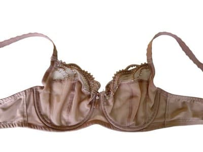 Beautiful Blush Beige Scalloped Romantic Lace Wacoal Bra 34C Lingerie Coquette - Thumbnail 4