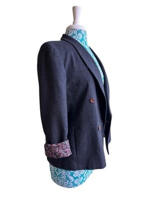 Vintage Women’s Jacket By Glen Aire Paisley Lining Double Breasted 1980’s Blazer - Thumbnail 11