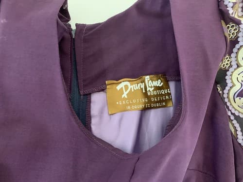 Vintage Purple Maxi Dress Drury Lane Boutique Dublin Ireland Irish Milkmaid - Thumbnail 4