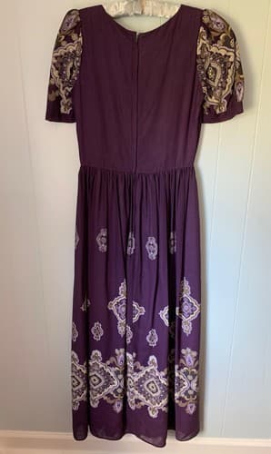 Vintage Purple Maxi Dress Drury Lane Boutique Dublin Ireland Irish Milkmaid - Thumbnail 3