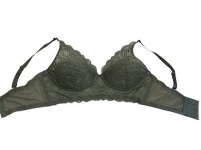 MAIDENFORM SAGE GREEN 36C BOHO SCALLOPED LACE BRA BRALETTE WIRELESS WIRE FREE - Thumbnail 8